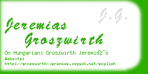jeremias groszwirth business card